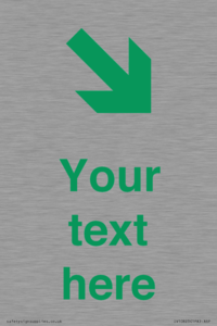 Custom Safe Condition inverse: Green Down right arrow